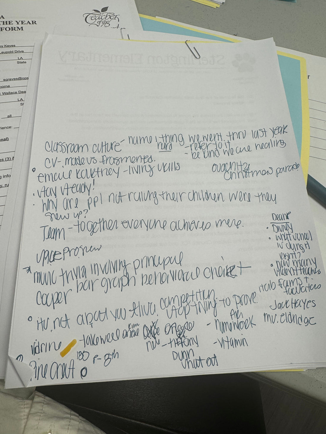 Mid week brain dump… Teachers