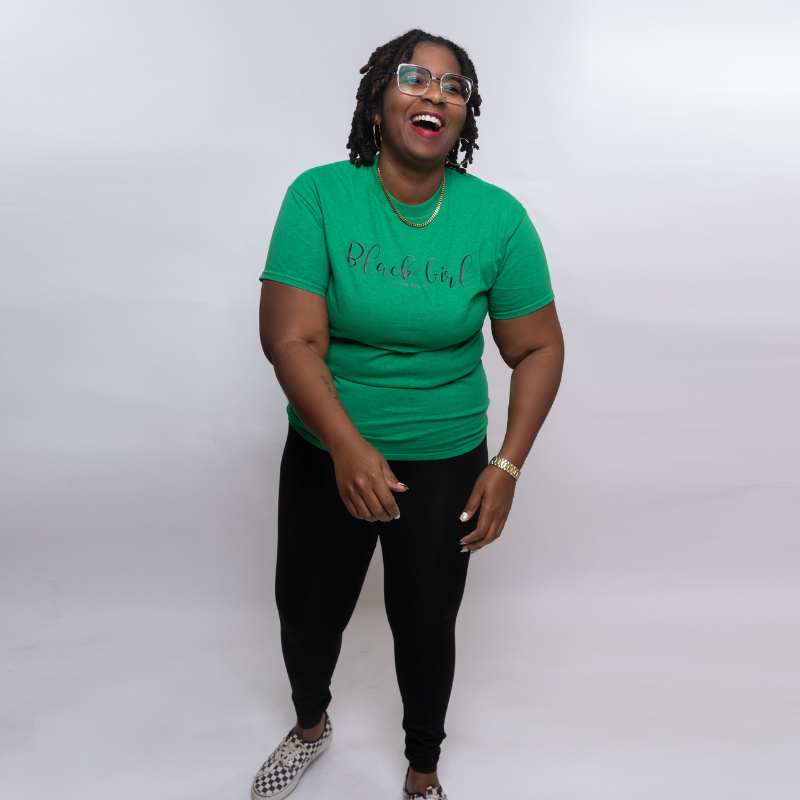 Black Girl in the South- Go Getter Green -Short Sleeve